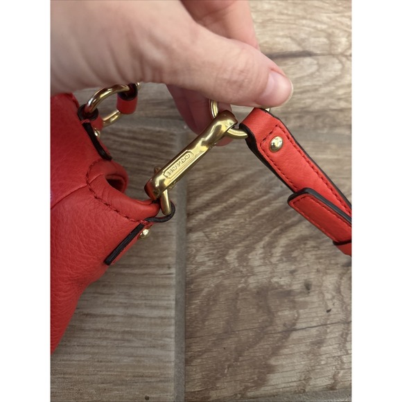 Coach Leather Madison Annabelle Papaya Pebbled Handbag Crossbody Bag In Box - Picture 10 of 16
